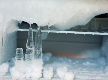 Has the food in the fridge started to freeze?